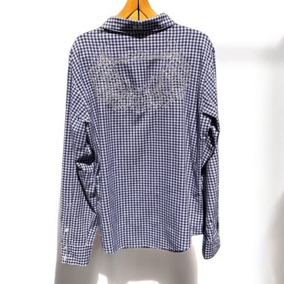 🌻MO7 Most Official 7 Plaid Shirt with Wings Size XL - Picture 8 of 12